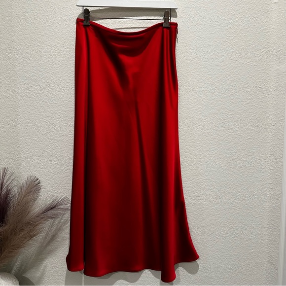 NWT Antonio Melani Blakely Coordinating A-line Satin Skirt - Picture 4 of 8